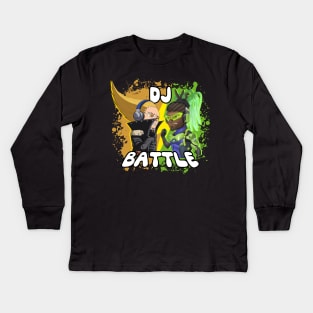 DJ Battle : Present Mic Vs Lúcio Kids Long Sleeve T-Shirt